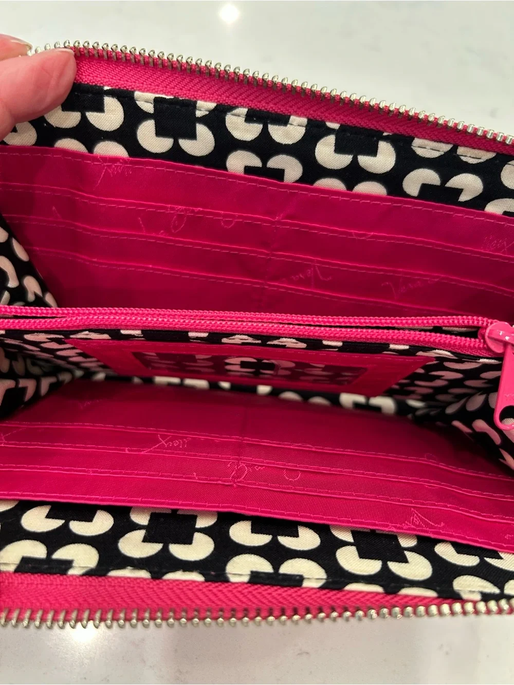 Vera Bradley Bright Pink Zip Wallet